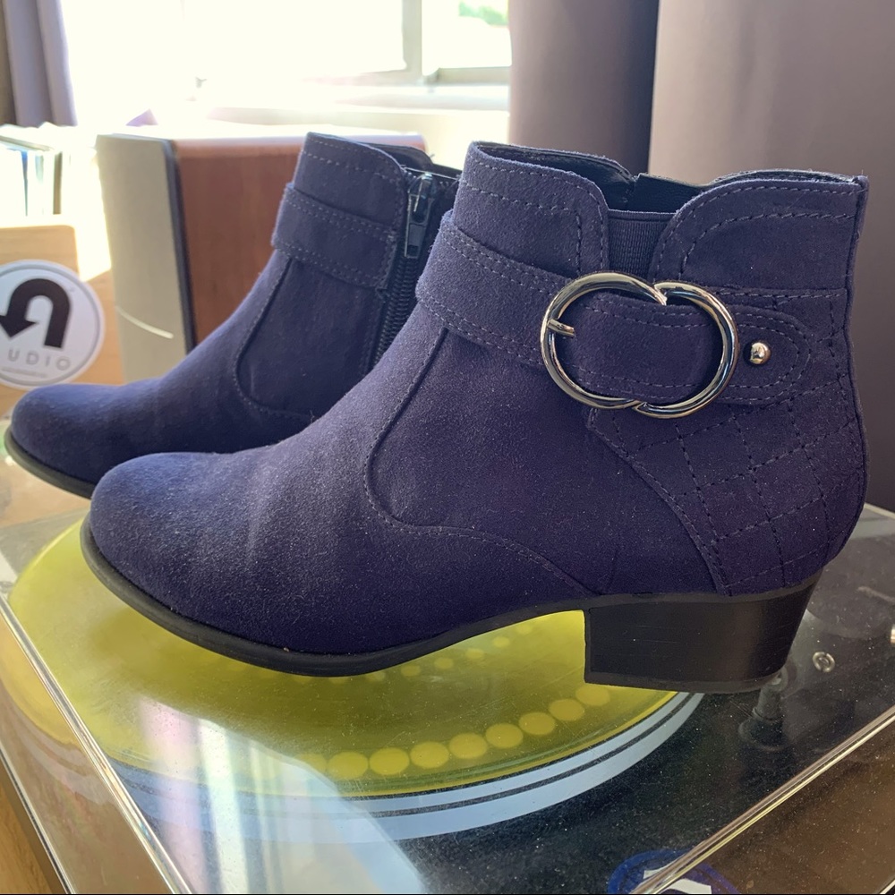 Unisa Navy Blue Ankle Boots 6.5
